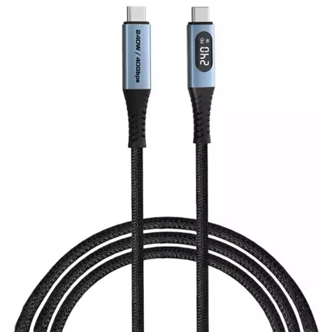 Picture of VERBATIM USB-C TO USB-C SYNC AND CHARGE CABLE WITH LED 240W 1.2M BLACK