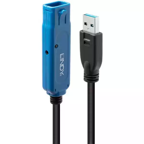 Picture of LINDY 43158 ACTIVE PRO EXTENTION CABLE USB-A 3.0 8M BLACK/BLUE