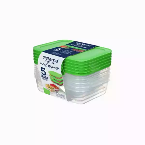 Picture of SISTEMA MEAL PREP NEST IT 5 PACK TRI 870ML
