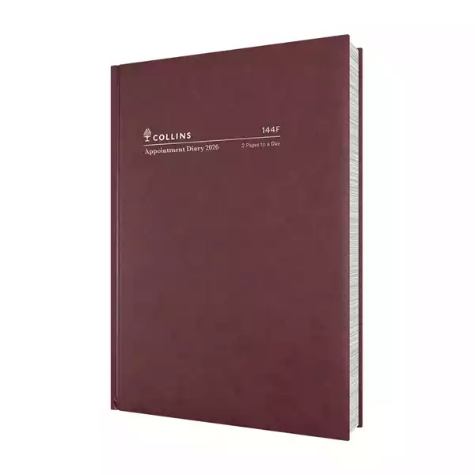 Picture of COLLINS APPOINTMENT 144F.P78 EARLY EDITION DIARY 2 PAGE TO DAY A4 BURGUNDY