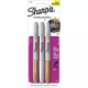 Picture of SHARPIE PERMANENT MARKER BULLET FINE 1.0MM METALLIC ASSORTED GOLD/SILVER/BRONZE PACK 3