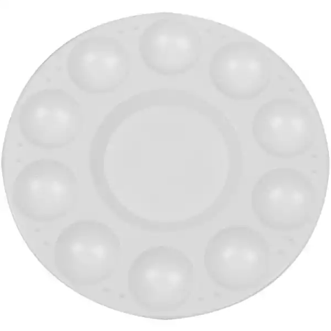 Picture of JASART PAINT PALETTE ROUND PLASTIC 10-WELL WHITE